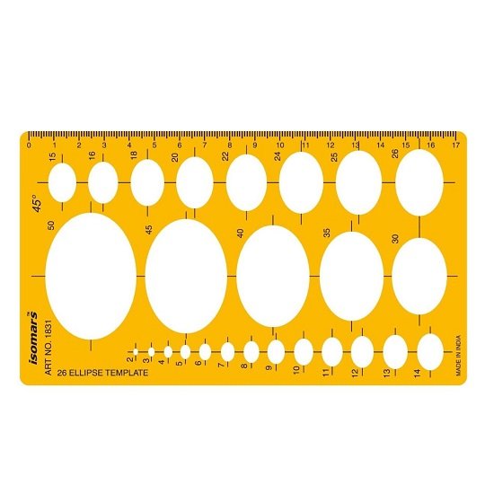 Geometrical Shablona Oval Shapes 17.5x10cm Isomars Geometrical Shablona Oval Shapes 17.5x10cm Isomars