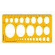Geometrical Shablona Oval Shapes 17.5x10cm Isomars Geometrical Shablona Oval Shapes 17.5x10cm Isomars