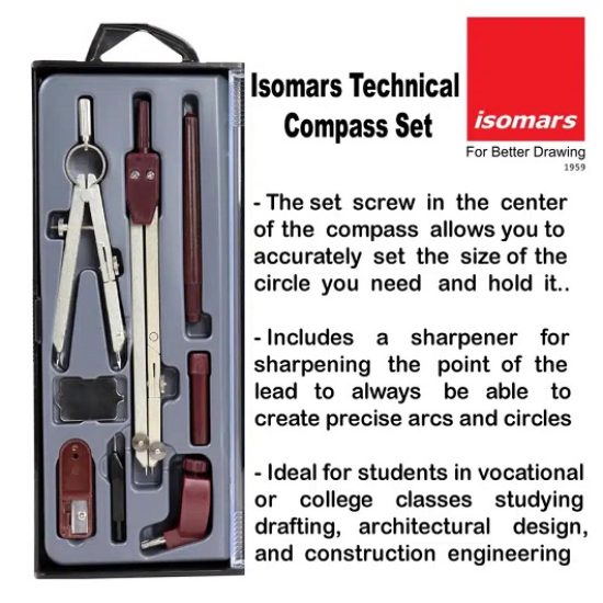 Technical Compass Set of 8 ISOMARS