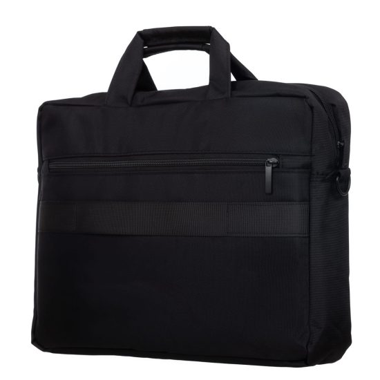 Laptop Bag With Two Large External Pockets and a Zippered Longitudinal Pocket 29x40 cm Black Laptop Bag With Two Large External Pockets and a Zippered Longitudinal Pocket 29x40 cm Black