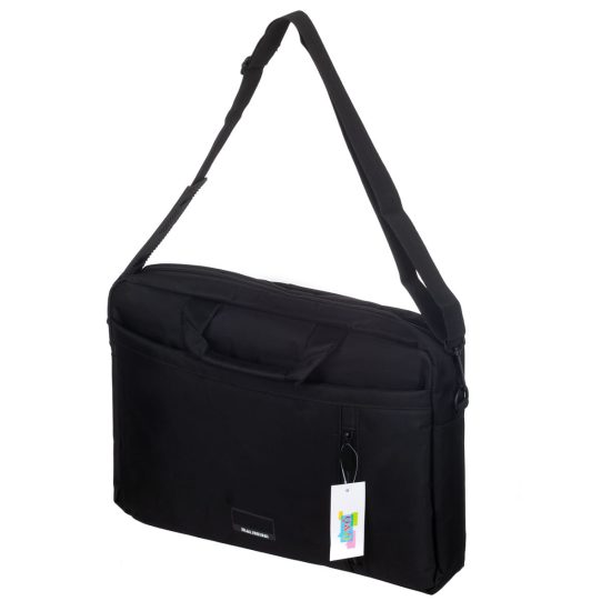 Laptop Bag With Two Large External Pockets and a Zippered Longitudinal Pocket 29x40 cm Black Laptop Bag With Two Large External Pockets and a Zippered Longitudinal Pocket 29x40 cm Black