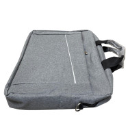 Laptop Bag With External Pockets Zippered 29x40 cm Gray