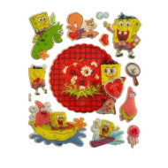Large, Raised Children's Stickers SpongeBob Red