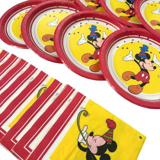 Mickey Mouse Party Plates and Napkins Set Mickey Mouse Party Plates and Napkins Set