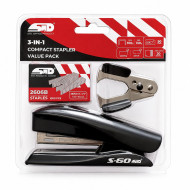 Set Of Stapler and Staple Remover and Staples STD Metal 20 Paper Small S-60 Set Of Stapler and Staple Remover and Staples STD Metal 20 Paper Small S-60