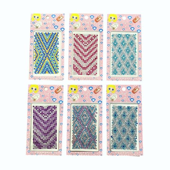 Strass Sticker Rectangular Various Designs 6 Pieces Strass Sticker Rectangular Various Designs 6 Pieces