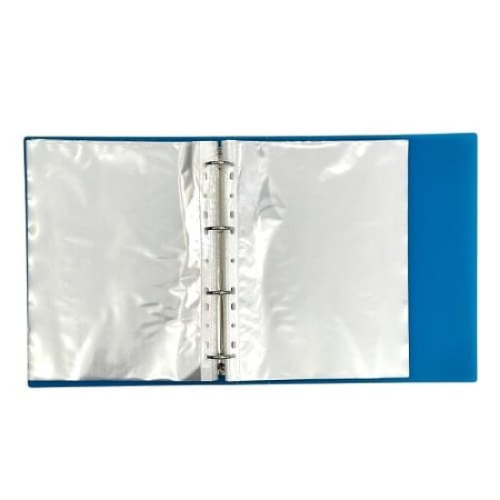 Portfolio File With 50 Transparent Perforated Pockets, A4 Size, With 4 Rings Portfolio File With 50 Transparent Perforated Pockets, A4 Size, With 4 Rings