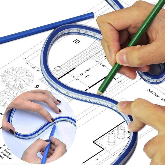 Thick Plastic Bendable Geometric Ruler ISOMARS 50cm Thick Plastic Bendable Geometric Ruler ISOMARS 50cm