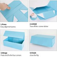 Gift Box Thick Cardboard Foldable With Magnetic Lid Rectangular 33 x 26 x 15 cm Blue Gift Box Thick Cardboard Foldable With Magnetic Lid Rectangular 33 x 26 x 15 cm Blue