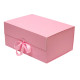 Gift Box Thick Cardboard Foldable With Magnetic Lid Rectangular 39X28X17.5 cm Pink