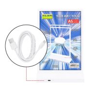 Illuminated Advertising Display Board, A5, Vertical, Acrylic with White Base, KEJEA Illuminated Advertising Display Board, A5, Vertical, Acrylic with White Base, KEJEA
