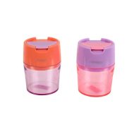  Sharpeners KEYROAD Metal Barrel Shape Two Holes With Cover pastel Colors Pixel Game