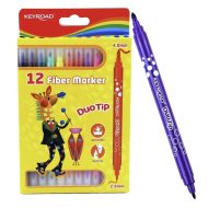 Watercolor Fiber Markers Duo-tip KEYROAD 12 Colors Watercolor Fiber Markers Duo-tip KEYROAD 12 Colors