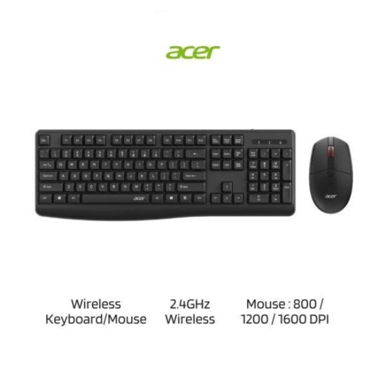 Wireless Keyboard And Mouse Set ACER OCC309 Black Wireless Keyboard And Mouse Set ACER OCC309 Black