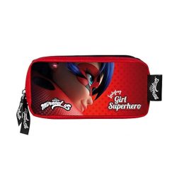 Lady Bugs Pencil Case with two zippers Red 