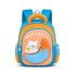 School Backpack with Zipper and Front Pocket, Featuring Embossed Bear Designs Orange