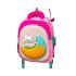 School Backpack with Zipper and Front Pocket, Featuring Embossed Bear Designs Fuchsia School Backpack with Zipper and Front Pocket, Featuring Embossed Bear Designs Fuchsia