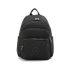 Small Backpack with 4 Zippers and Two Side Pockets Solid Black Small Backpack with 4 Zippers and Two Side Pockets Solid Black
