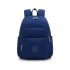 Small Backpack with 4 Zippers and Two Side Pockets Solid Navy Blue Small Backpack with 4 Zippers and Two Side Pockets Solid Navy Blue