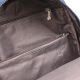 Small Backpack with 4 Zippers and Two Side Pockets Solid Purple
