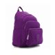 Small Backpack with 4 Zippers and Two Side Pockets Solid Purple