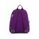 Small Backpack with 4 Zippers and Two Side Pockets Solid Purple