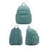 Small Backpack with 4 Zippers and Two Side Pockets Solid Tiffany Small Backpack with 4 Zippers and Two Side Pockets Solid Tiffany