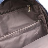 Small Backpack with 4 Zippers and Two Side Pockets Solid Tiffany Small Backpack with 4 Zippers and Two Side Pockets Solid Tiffany