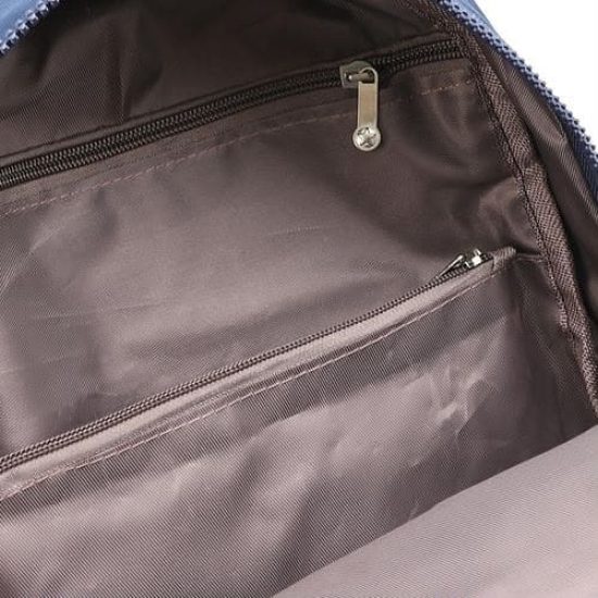 Small Backpack with 4 Zippers and Two Side Pockets Solid Tiffany Small Backpack with 4 Zippers and Two Side Pockets Solid Tiffany