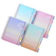 Lined Wire-Bound Notebook, Transparent Colored Cover, 124 Sheets, B5 Size, with Dividers Depay Assorted Colors Lined Wire-Bound Notebook, Transparent Colored Cover, 124 Sheets, B5 Size, with Dividers Depay Assorted Colors