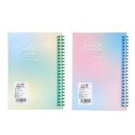 Lined Wire-Bound Notebook, Transparent Colored Cover, 70 Sheets, B5 Size, Depay Assorted Colors Lined Wire-Bound Notebook, Transparent Colored Cover, 70 Sheets, B5 Size, Depay Assorted Colors