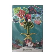 National Day Brooch Featuring Two Swords and a Palm Tree