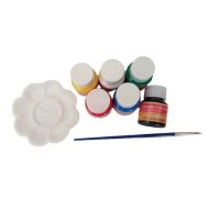 Keep Smiling Ceramic Paint Set – 6 Colors (25ml) and Brush
