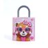 Large Metal Children's Piggy Bank in a Lock Shape, Pink Color Bear