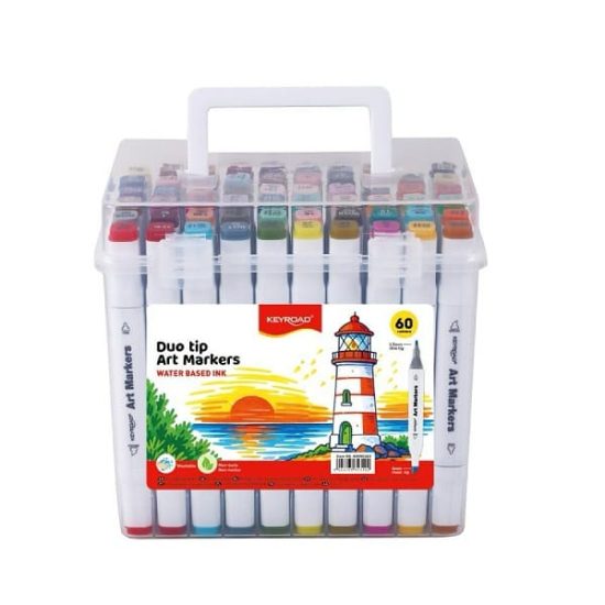 Duo tip Art Markers KEYROAD 60 Colors Duo tip Art Markers KEYROAD 60 Colors