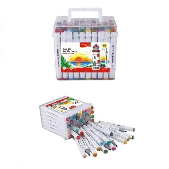Duo tip Art Markers KEYROAD 60 Colors Duo tip Art Markers KEYROAD 60 Colors