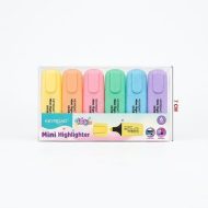 Mini Highlighter Marker KEYROAD 6 Pastel Colors Chisel Tip Mini Highlighter Marker KEYROAD 6 Pastel Colors Chisel Tip