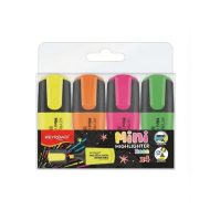 Mini Highlighter Marker KEYROAD 4 Neon Colors Chisel Tip Mini Highlighter Marker KEYROAD 4 Neon Colors Chisel Tip
