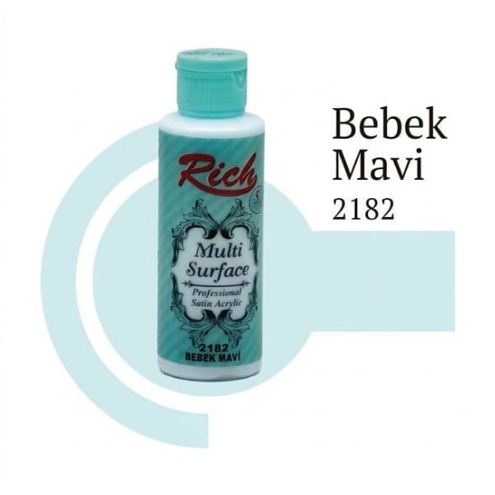 Multi Surface Professional Satin Acrylic Bebek Mavi Blue 2182 RICH 130 ml Multi Surface Professional Satin Acrylic Bebek Mavi Blue 2182 RICH 130 ml
