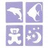 group Stencil Of Artwork Animals11.5×9.5 cm group Stencil Of Artwork Animals11.5×9.5 cm