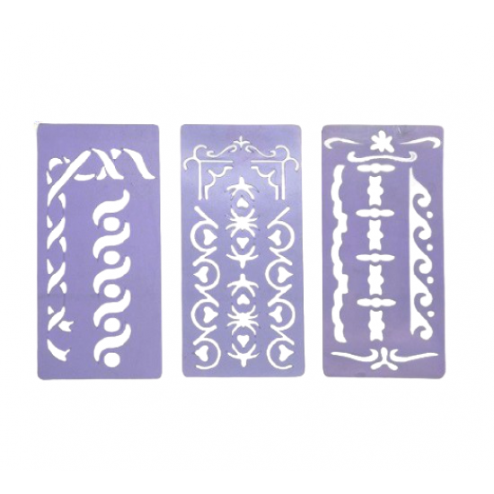 group Stencil Of Artwork Motifs 20×9.5 cm group Stencil Of Artwork Motifs 20×9.5 cm