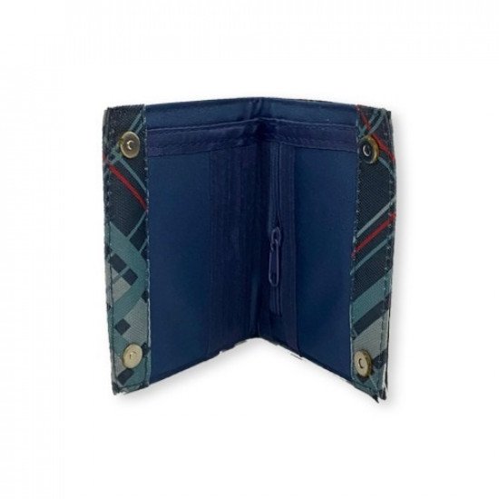 Wallet with Button Click BUSQUETS Lind Blue Medium Wallet with Button Click BUSQUETS Lind Blue Medium