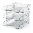 Document Tray MAS Three Tray Plastic Transparent Document Tray MAS Three Tray Plastic Transparent
