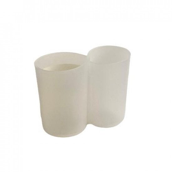 Pen Cup Dual TENEX Plastic Transparent