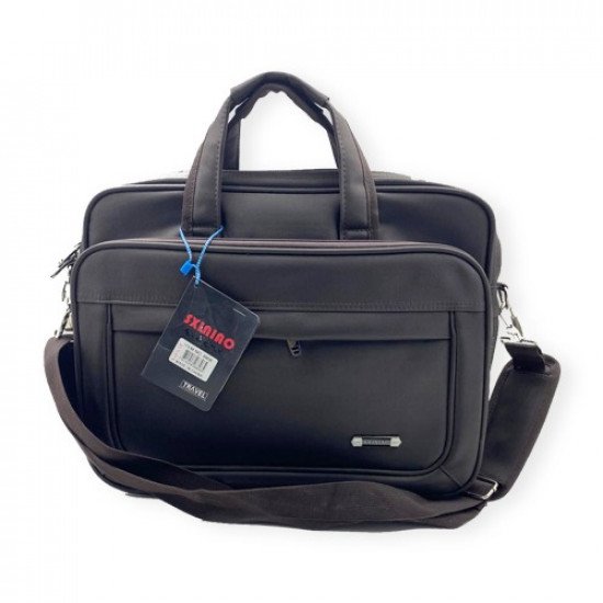 PC Bag 5 Zipper 16x12 inch Brown SXINIAO