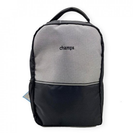 PC Bag  Zipper 17x12 inch Black And Silver CHAMPS