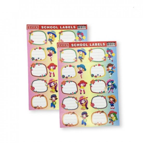 School Labels TANEX 10 Pcs Kids School Labels TANEX 10 Pcs Kids