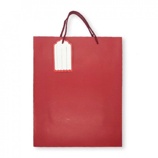 Gift Bag Paper With Ticket 32x26x12 cm Maroon Gift Bag Paper With Ticket 32x26x12 cm Maroon