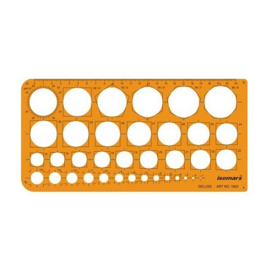 Geometrical Shablona Circles Shapes 25x13 cm isomars Geometrical Shablona Circles Shapes 25x13 cm isomars