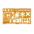 Geometric Stencil, Furniture Shapes, Drawing Scale 1:50, ISOMARS Geometric Stencil, Furniture Shapes, Drawing Scale 1:50, ISOMARS